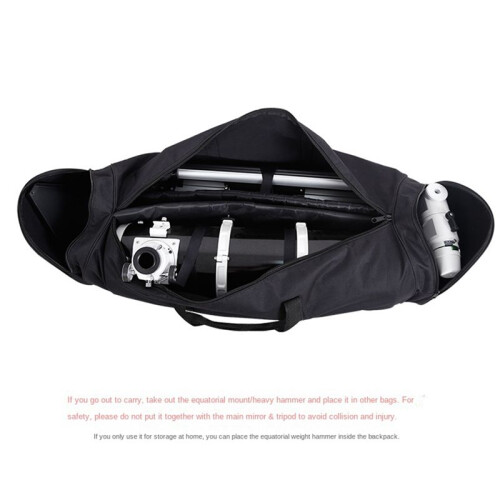 Astronomical Telescope Thickened Small Black Backpack Outdoor Portable Storage Bag 1