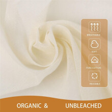 20 PCS Reusable Cheese Cloths for Straining, 20x20 Inch Hemmed Organic Cheesecloth, for Coffee Brewing Cooking, Baking