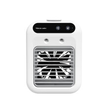 (WHITE5, 5) Mini USB Air Conditioner Fan 1800mAh Rechargeable Portable Cooling Fan Humidifier Air Circulator for Home Office