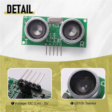 4PCS US-100 Sensormodule 2,4V - 5V met Temperatuurcompensatiebereikafstand