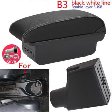 (B3 Black white 3USB) For Toyota Yaris Armrest Box For Toyota Yaris hybrid Car Armrest Center Storage Box Interior details Retrofit parts 2015-2023