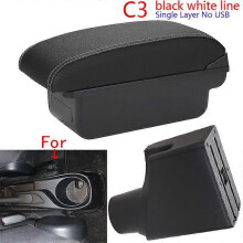 (C3 Black white NOUSB) For Toyota Yaris Armrest Box For Toyota Yaris hybrid Car Armrest Center Storage Box Interior details Retrofit parts 2015-2023