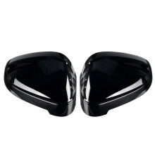 1Par Preto Brilhante para A4 B9 S4 A5 S5 RS5 2017-2020 Espelho Retrovisor Conchas Tampa de ProteçãO Tampa de ProteçãO de Carro
