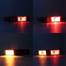 (1Pcs Right) For Mitsubishi Pajero Montero V73 V75 V77 2003-2007 Car Rear Bumper Light Tail Signal Warning Reflector Lamp Red Lens With Bulbs