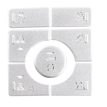 7Pc Car Driving Mode Button Sticker Metal Center Console Button for Sport 2018-2020