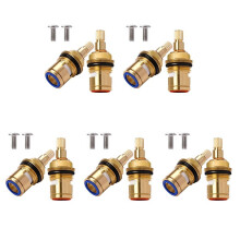 10PCS Brass Ceramic Stem Ceramic Disc Cartridge Faucet Valve Cartridge Replacement Faucet Repair Replacement Parts