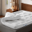 (Single) Mattress Topper, 10cm/4Inch Microfiber Overfill, Plush Soft Surface, Four-Corner Elastic Straps for Secure Fit 1