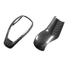 Car Carbon Fiber Gear Shift Knob Cover Sticker Trim for CT5/XT5/CT6/XT6 2020 2021 Shift Knob Cover Trim