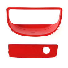 Passenger Storage Box Handle Cover Trim ABS for Challenger 2009 2010 2011 2012 2013 2014 (Red)