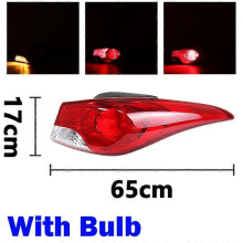 (With Bulb Right) For Hyundai Elantra 2012 2013 2014 2015 Rear Tail Light Turn Signal Light Fog Lamp Housing Without Bulb 92401-3X010  92402-3X010