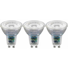 SYLVANIA RefLED Platinum GU10 LED Light Bulb, 2W, 350 Lumens, Ultra Efficient Energy Class A, Ultra Long 50,000 Hour Life, Warm White 3000k - 3 Pack