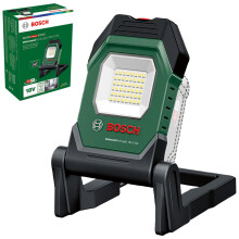 Bosch Cordless LED Work Lamp/Construction Lamp/Portable Floodlight UniversalWorkLight 18V-2100 (Max 2100 Lumens, 3 Brightness Settings, 10 Degree Fol
