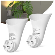 BrightArk 2-Pack GU10 Plug in Wall Light Spotlight Uplighter Plugin Wall Sconce Indoor Wall Lights for Living Room Hallway Bedroom (Bulb Not Included