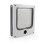 (M, white) Lockable Pet Door 4 Way Locking Small Medium Large Dog Cat Flap White Frame 1