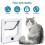 (XL, coffee) Lockable Pet Door 4 Way Locking Small Medium Large Dog Cat Flap White Frame 3