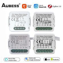 (1 Gang) Tuya ZigBee 3.0 Switch Module 10A Smart Home DIY Breaker 1 2 3 4 Gang 2 Way Control