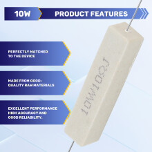 10W 10 Ohm 5% Winding Ceramic Cement Power Resistor x 5