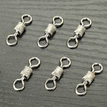 (19mm 44kg) 50pcs Ball Bearing Fishing Swivels Snap Connector With Safety Snap Outdoor Camping