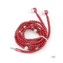 Wired Pearl Necklace Headset Control Sports Stereo In-ear Earphone 8 Colors Universal