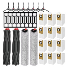 Pour Aspirateur pour Omni S1 Pro / pour Omni S1: Brosse Latérale Principale, Filtre, Rouleau, Sac à Poussière de Rechange (32 Pièces)