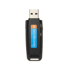 4X U-Disk Digital Audio Recorder USB 3.0 Flash Drives Maximum Support 32GB Memory Card Black