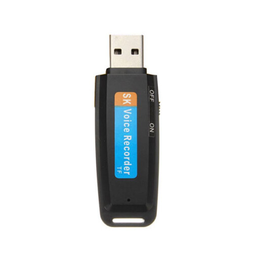 4X  U-Disk Digital Audio Recorder USB 3.0 Flash Drives Maximum Support 32GB Memory Card Black