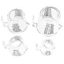 Fgao Plastic Measuring Cupbpa Free Plastic Clear Heat-resistant with Angled