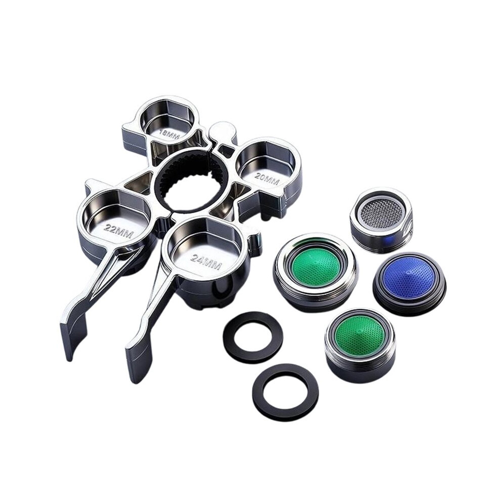 12-In-1 Multi-Function Faucet Aerator Wrench Tool Kit, Plumbing Repair Wrench With 4 Replaceable Aerators 6031116516998