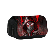 (Style 16) Double Man Spide Layer Stationery Case With Nylon Material For Teens And Kids