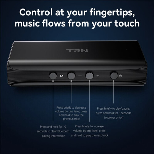 TRN Wave Draagbare  Decoder Oortelefoonversterker USB Audio-Uitgang  6.0  Chip Decoder Hoofdtelefoonversterker