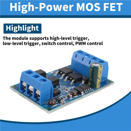 4V -60V High-Power Mos Fet Trigger Drive  Module Board Pwm Adjustable Controller Dual-Mos Module 1