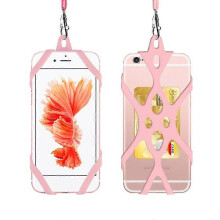 (A03) 1pc Silicone Mobile Phone Straps Universal Silicone Phone Lanyard Hanging Neck Anti-fall