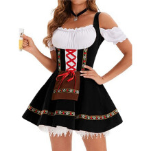 Women'S Oktoberfest Outfits Traditional German Bavarian Costumes Black L