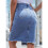 Women'S High Waisted Split Front  Hem Bodycon Midi Denim Skirt  L 4