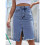 Women'S High Waisted Split Front  Hem Bodycon Midi Denim Skirt  L 7
