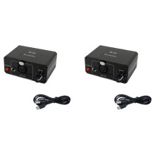 2X Microfone Condensador Dinâmico Amplificador de Microfone M-20 Áudio 48V Phantom Power Carregamento Preto para Placa de Som Ao Vivo Alto-Falante C