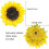 Artificial Sunflower Vine Artificial Silk Flower Garland Wreath 4 Pack 2