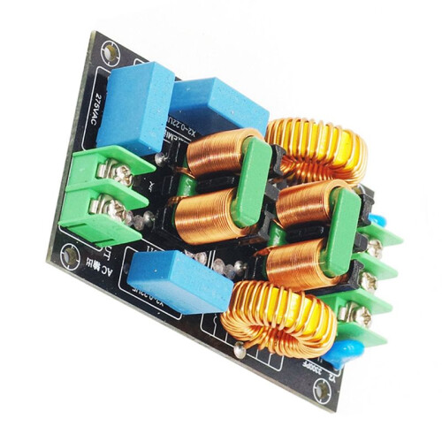 EMI Power Filter Board Audio Amplifier Power Supply Filter Common Mode High Current Electromagnetic HiFi Audio 10A