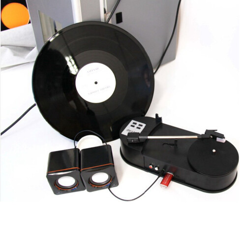 Vinyl Record Player Gramophone Direct Rotation U Disk MP3 Dual Speed 33 2