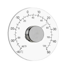 Window Thermometer for Outdoor Indoor, No Battery Required, Transparent Dial, Weather Thermometer, Accurate Readings for Home, Office, Patio