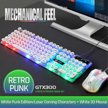 Mechanical Keyboard 104 Keys Dustproof Usb Wired Keyboard Mouse Set Waterproof Rgb