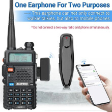 Für Walkie Talkie Wireless PTT Headset Ohrhörer Freisprecheinrichtung K-Stecker für UV-5R BF-888S