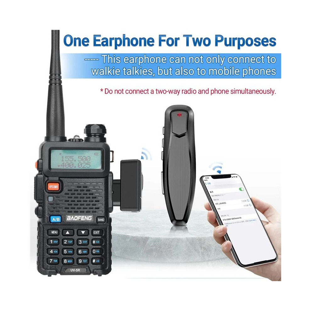 For Walkie Talkie Wireless Ptt Headset Earpiece Hands-Free K Plug For Uv-5R Bf-888S 6031266853073