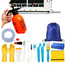 AC Cleaning Kit - with Pressure Sprayer, Water-Resistant PVC Bag, Brush Set and Extra Fin Comb Send Water Bag