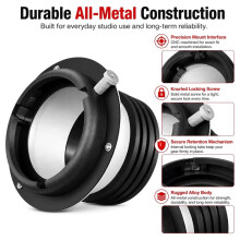 Bowens Mount Adapter Ring Compatible for Lights All-Metal Adapter Converts for Studio Lights