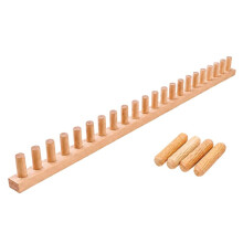 Chunky Blanket Loom Kit, 46" Adjustable Solid Wood Hand Knitting Board for DIY Throw Blankets & Chunky Yarn