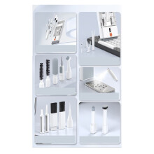 K22 22-in-1 Multifunctional Cleaning Kits for Keyboard Earphone Compartment Screen Computer Cleaning Supplies White