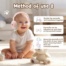 Noise-Reducing Headphones Suitable for Babies, Used to Protect Hearing and Improve Sleep.