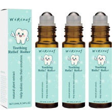 (3pcs) Teeth Relief Roller Essential Oil,Teething Roller Natural Pain Relief Roller