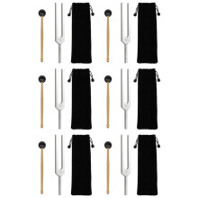 6X Dipasones de Aleación de Aluminio, Diapasón de 512 Hz con Martillos para Pruebas del Sistema Nervioso, Terapia de Curación con Sonido